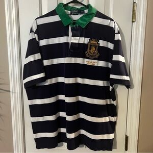 Polo Ralph Lauren Striped Polo Shirt Rugby Vintage XXL